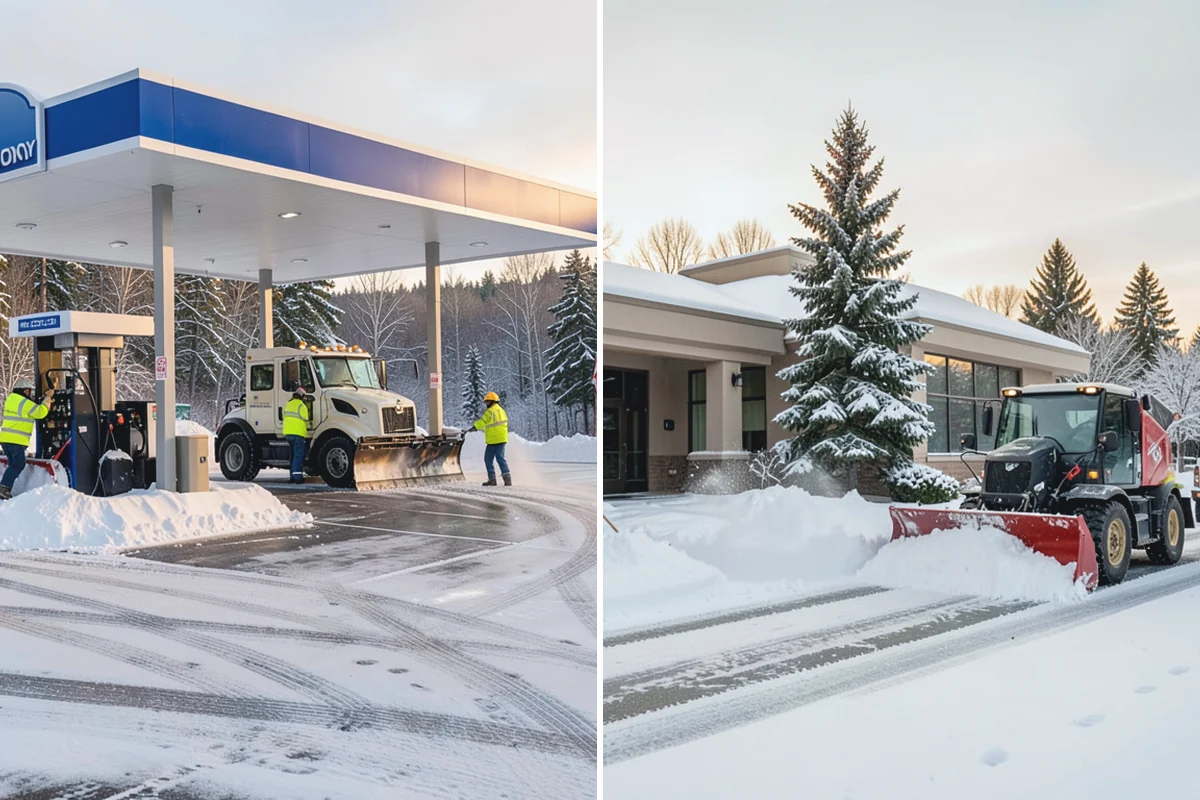 Credit Union Snow Removal in Darrington, Snohomish County, WA - Map member parking, drive-up lanes, and deposit access