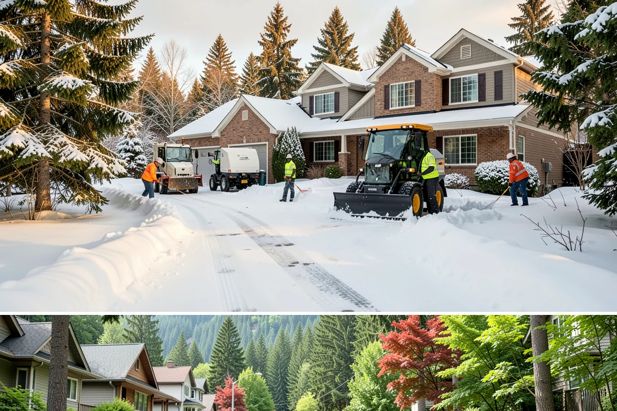 Credit Union Snow Removal in Darrington, Snohomish County, WA - Coverage matters most from late November through February during lowland freeze events.