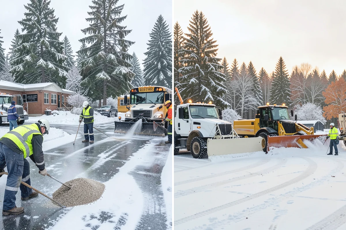 Credit Union Snow Removal in Des Moines, King County, WA - Map member parking, drive-up lanes, and deposit access