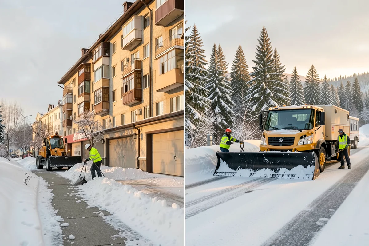Credit Union Snow Removal in DuPont, Pierce County, WA - Map member parking, drive-up lanes, and deposit access