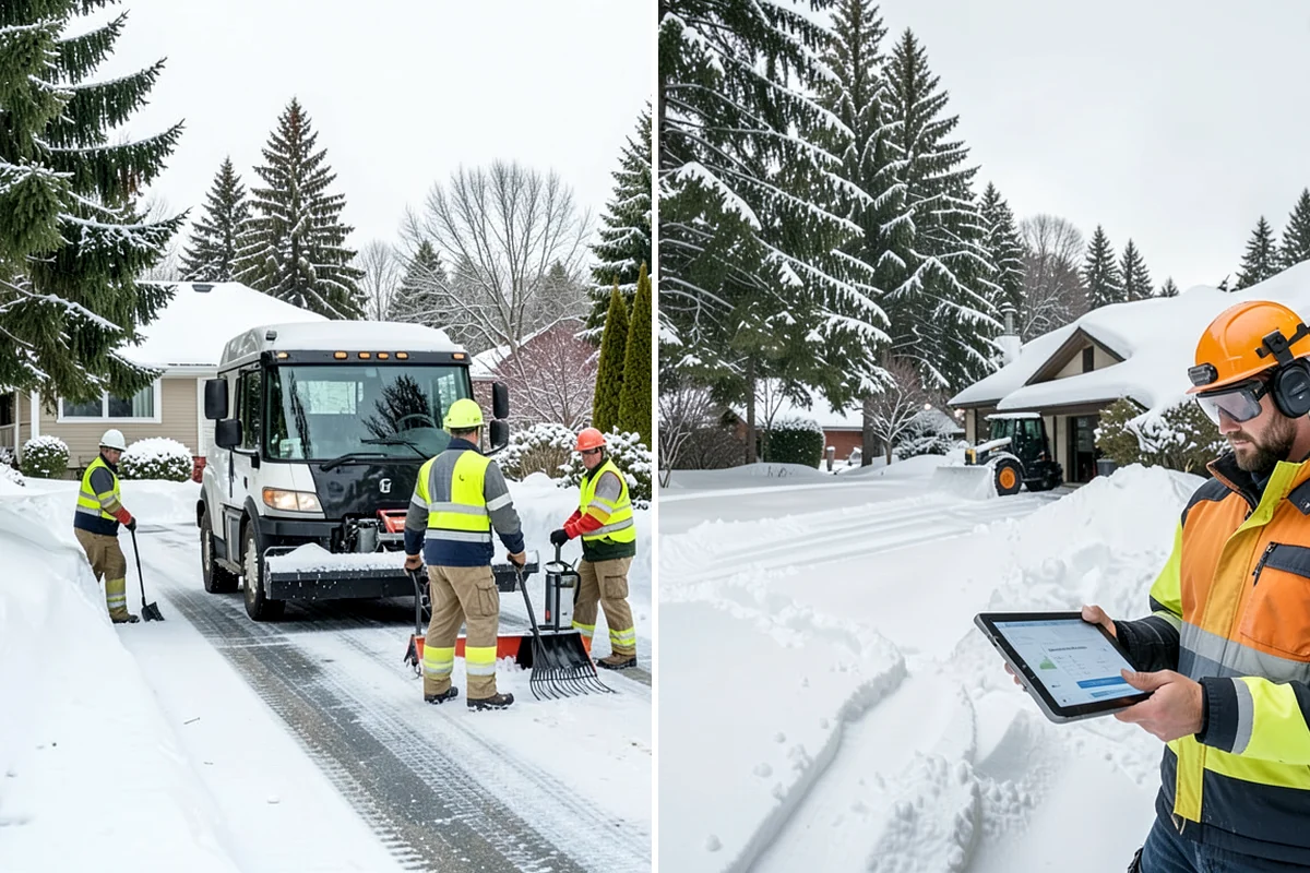 Credit Union Snow Removal in Enumclaw, King County, WA - Map member parking, drive-up lanes, and deposit access