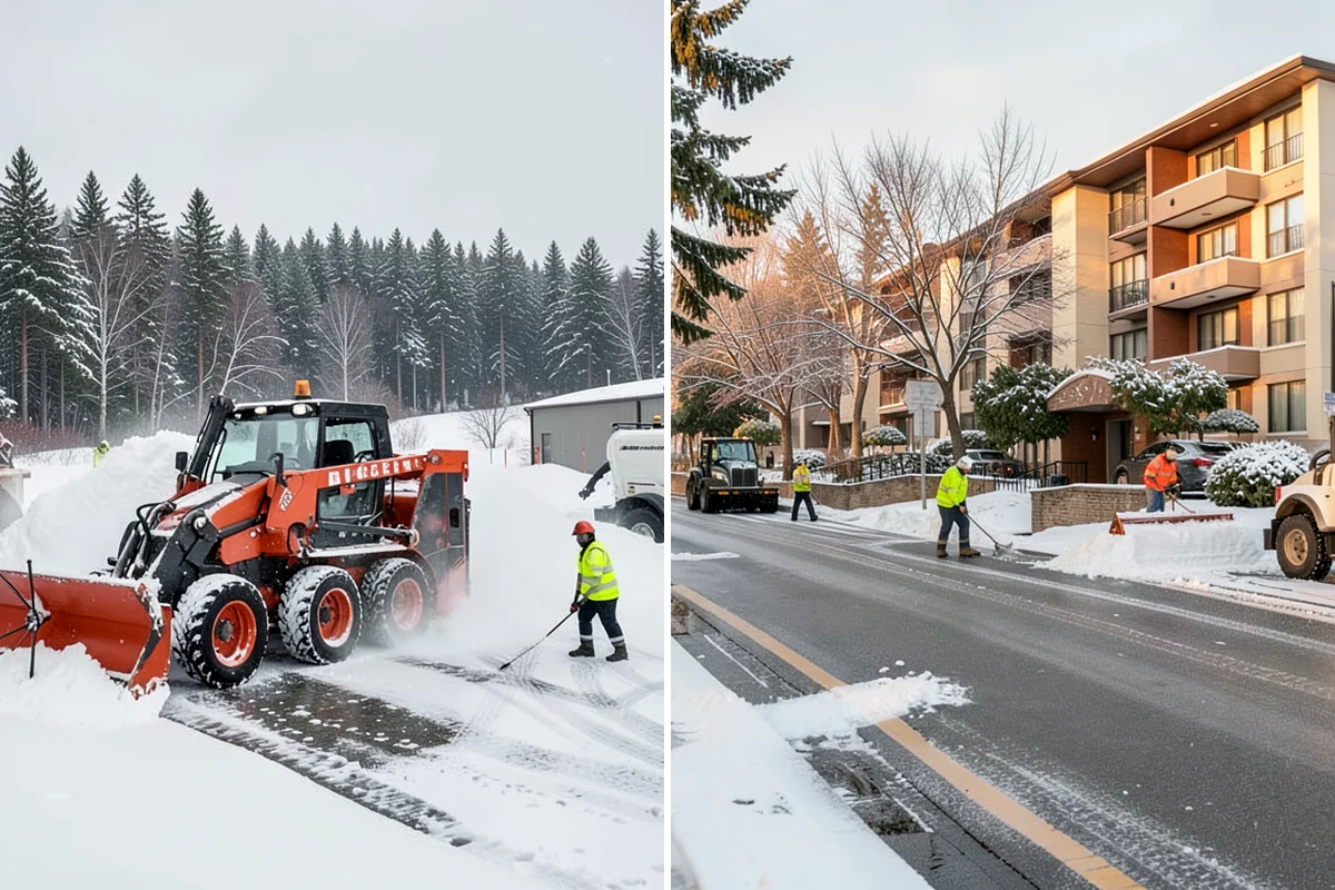 Credit Union Snow Removal in Everett, Snohomish County, WA - Map member parking, drive-up lanes, and deposit access
