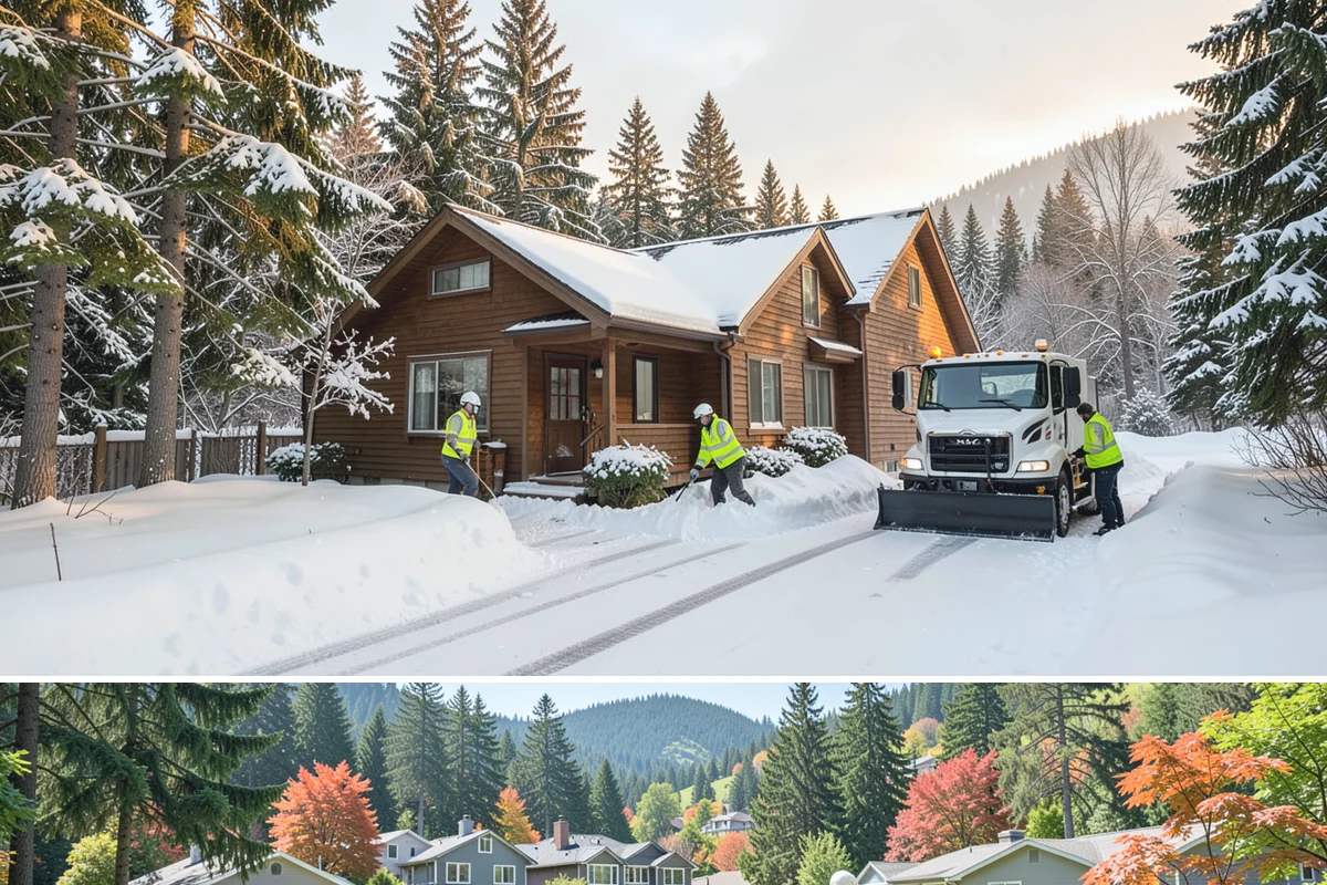 Credit Union Snow Removal in Fircrest, Pierce County, WA - Coverage matters most from late November through February during lowland freeze events.