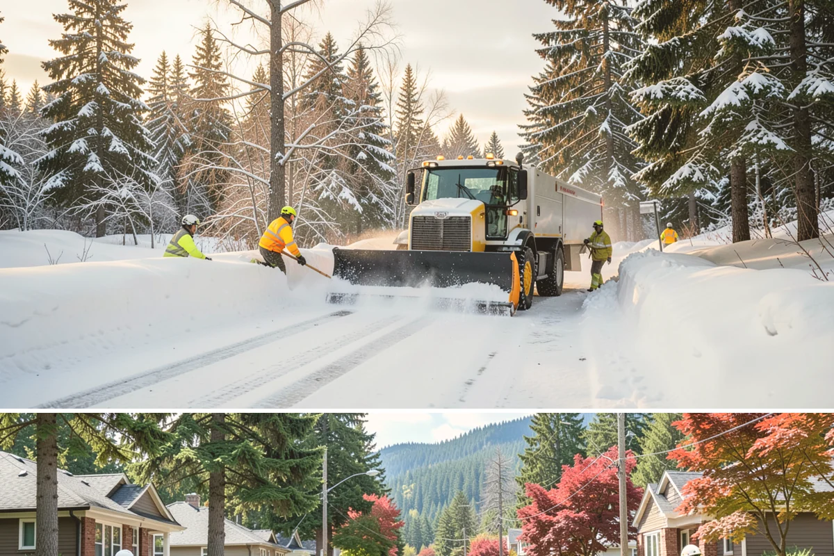 Credit Union Snow Removal in Hunts Point, King County, WA - Coverage matters most from late November through February during lowland freeze events.