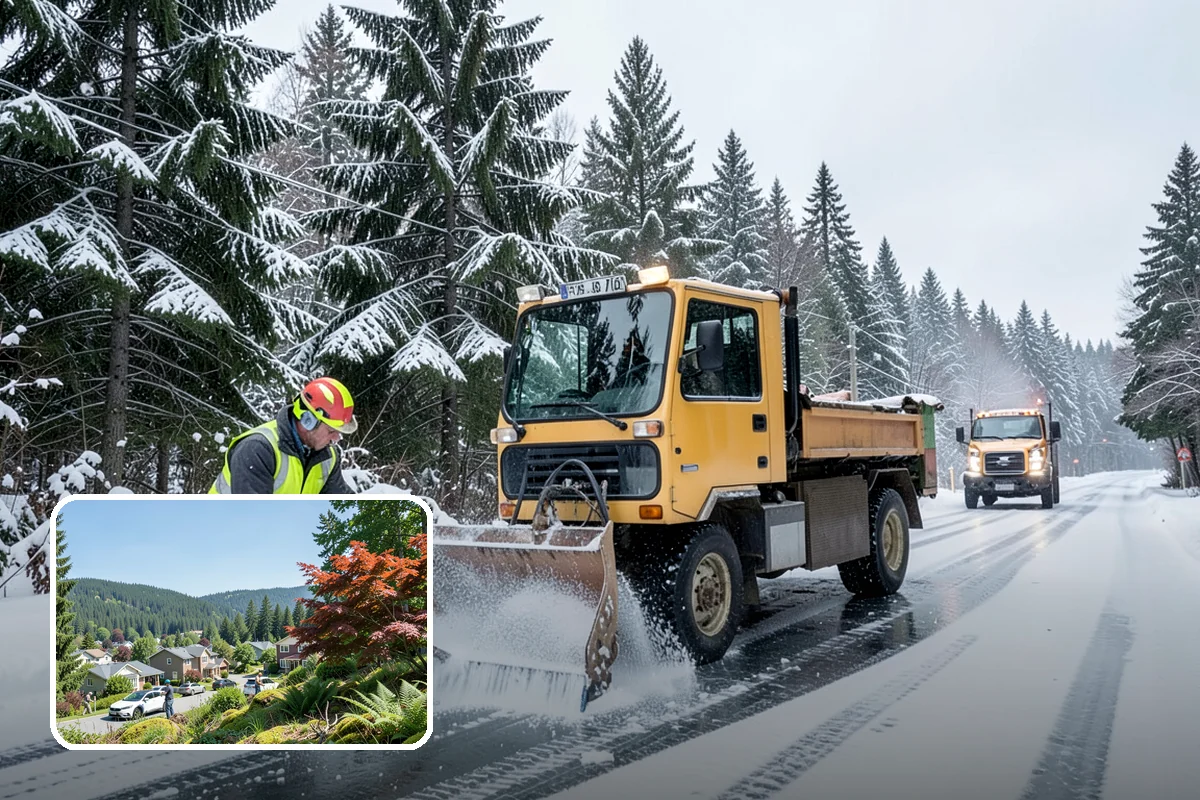 Credit Union Snow Removal in Index, Snohomish County, WA - Member lots and drive-up lanes cleared before hours
