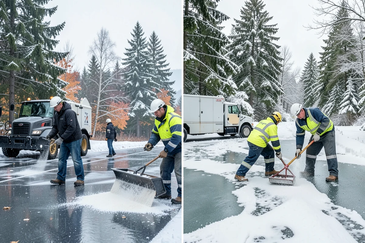 Credit Union Snow Removal in Kenmore, King County, WA - Map member parking, drive-up lanes, and deposit access