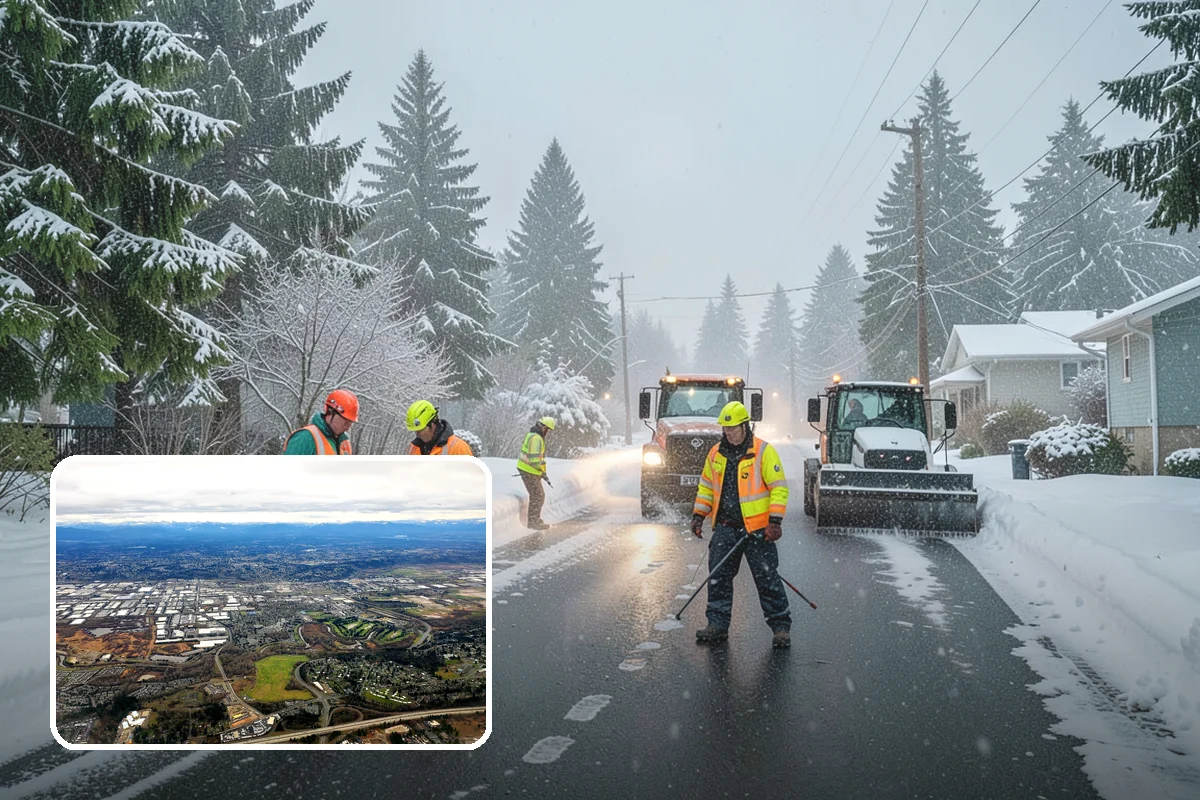 Credit Union Snow Removal in Kent, King County, WA - Member lots and drive-up lanes cleared before hours