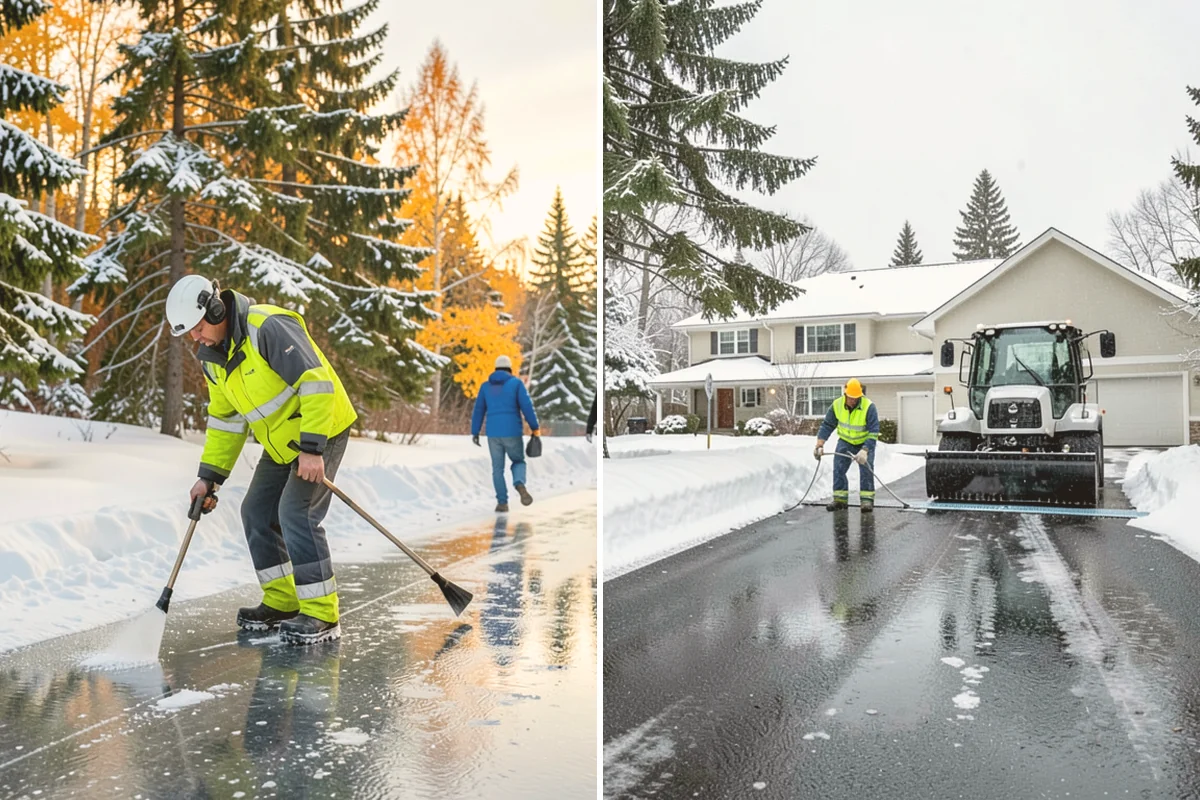 Credit Union Snow Removal in Kirkland, King County, WA - Map member parking, drive-up lanes, and deposit access