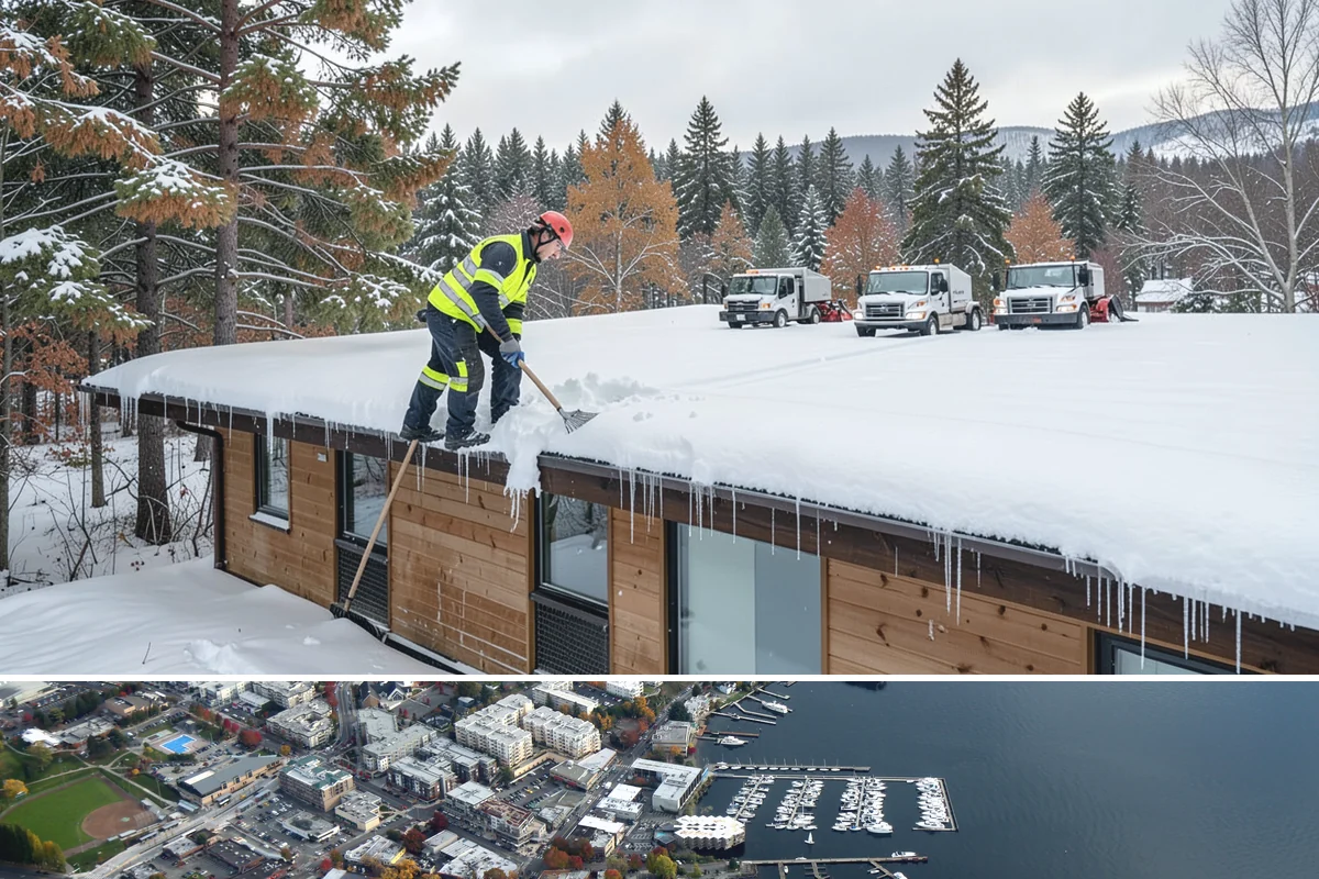 Credit Union Snow Removal in Kirkland, King County, WA - Coverage matters most from late November through February during lowland freeze events.