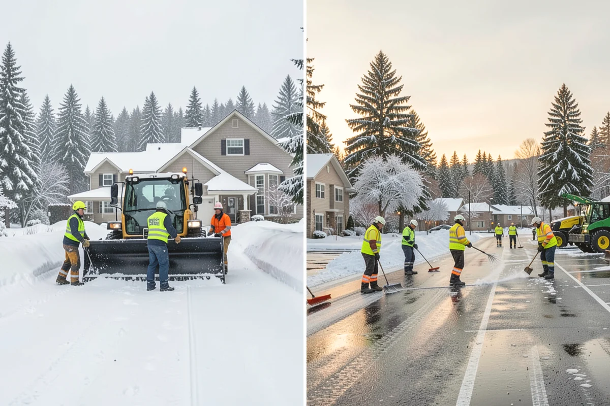 Credit Union Snow Removal in Lake Stevens, Snohomish County, WA - Map member parking, drive-up lanes, and deposit access