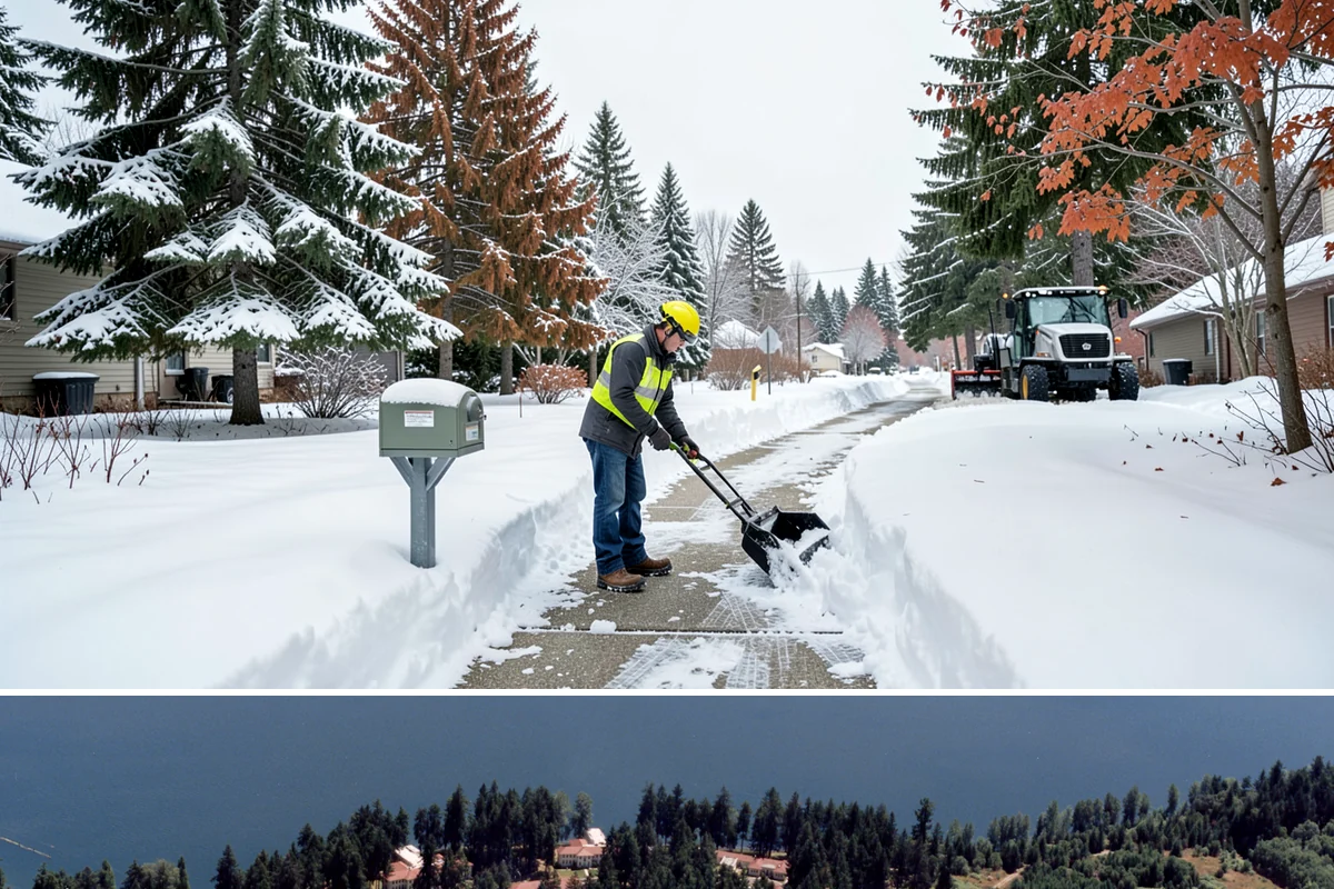 Credit Union Snow Removal in Lakewood, Pierce County, WA - Coverage matters most from late November through February during lowland freeze events.