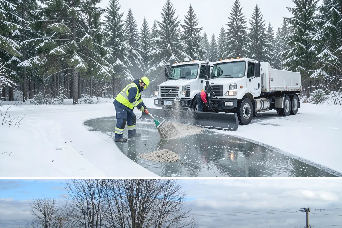 Credit Union Snow Removal in Langley, Island County, WA - Coverage matters most from late November through February during lowland freeze events.