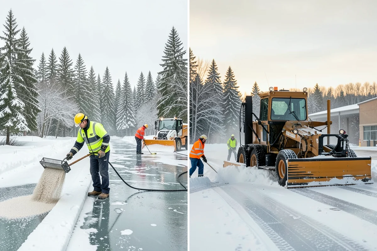 Credit Union Snow Removal in Lyman, Skagit County, WA - Map member parking, drive-up lanes, and deposit access