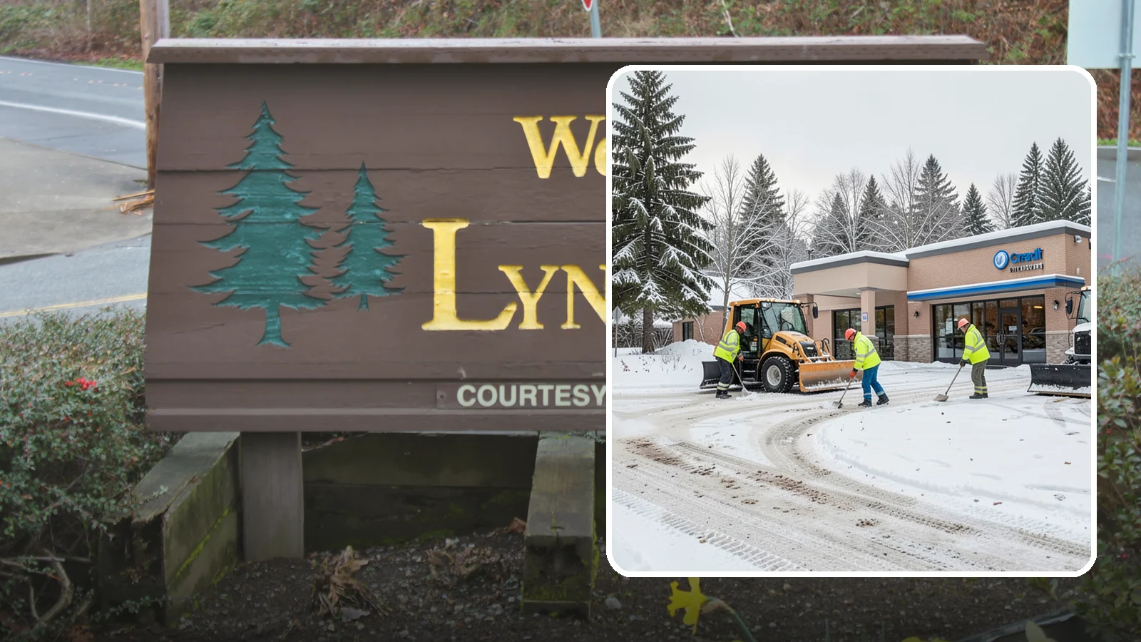 Credit Union Snow Removal in Lynnwood, Snohomish County, WA - We keep your credit union's member lots, drive-up lanes, and entrances safe so serving your community never stops for the weather.