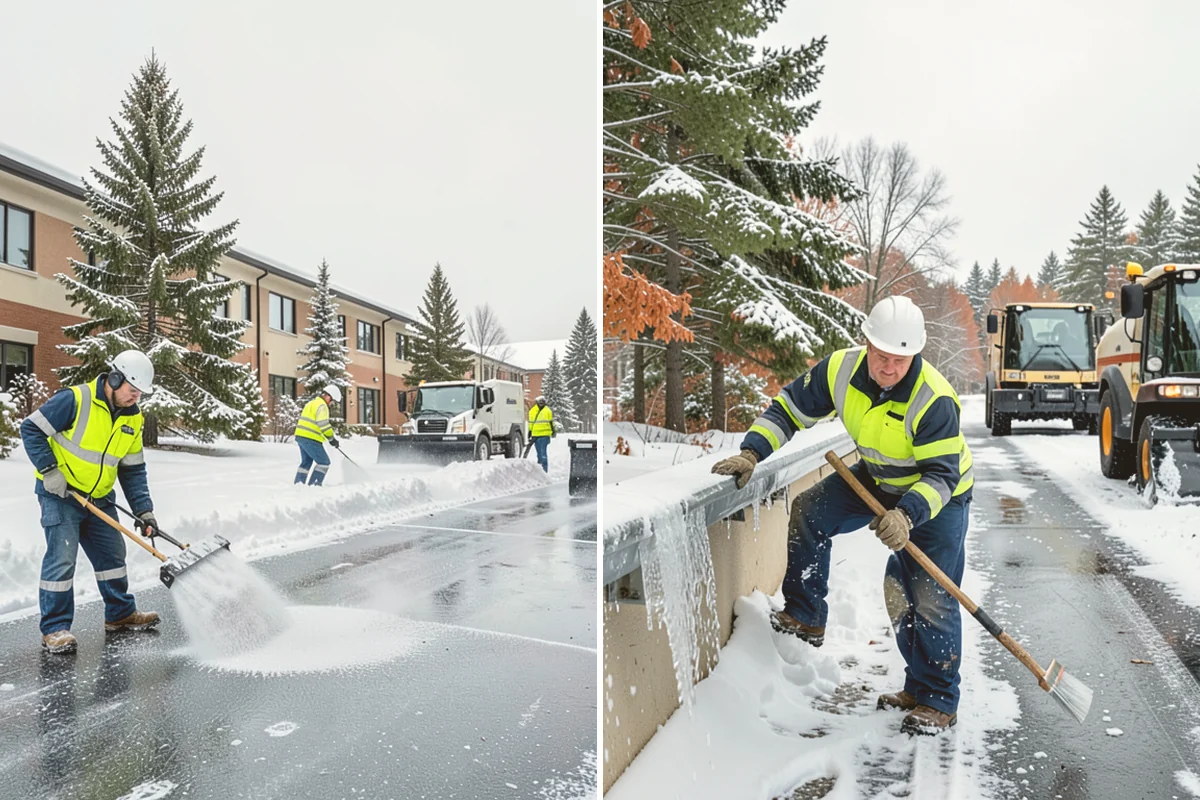Credit Union Snow Removal in Lynnwood, Snohomish County, WA - Map member parking, drive-up lanes, and deposit access