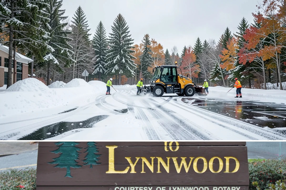 Credit Union Snow Removal in Lynnwood, Snohomish County, WA - Coverage matters most from late November through February during lowland freeze events.