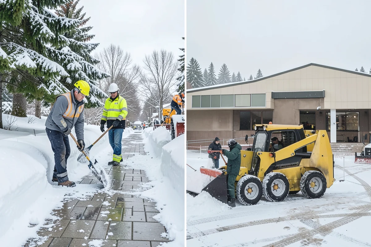 Credit Union Snow Removal in Marysville, Snohomish County, WA - Map member parking, drive-up lanes, and deposit access