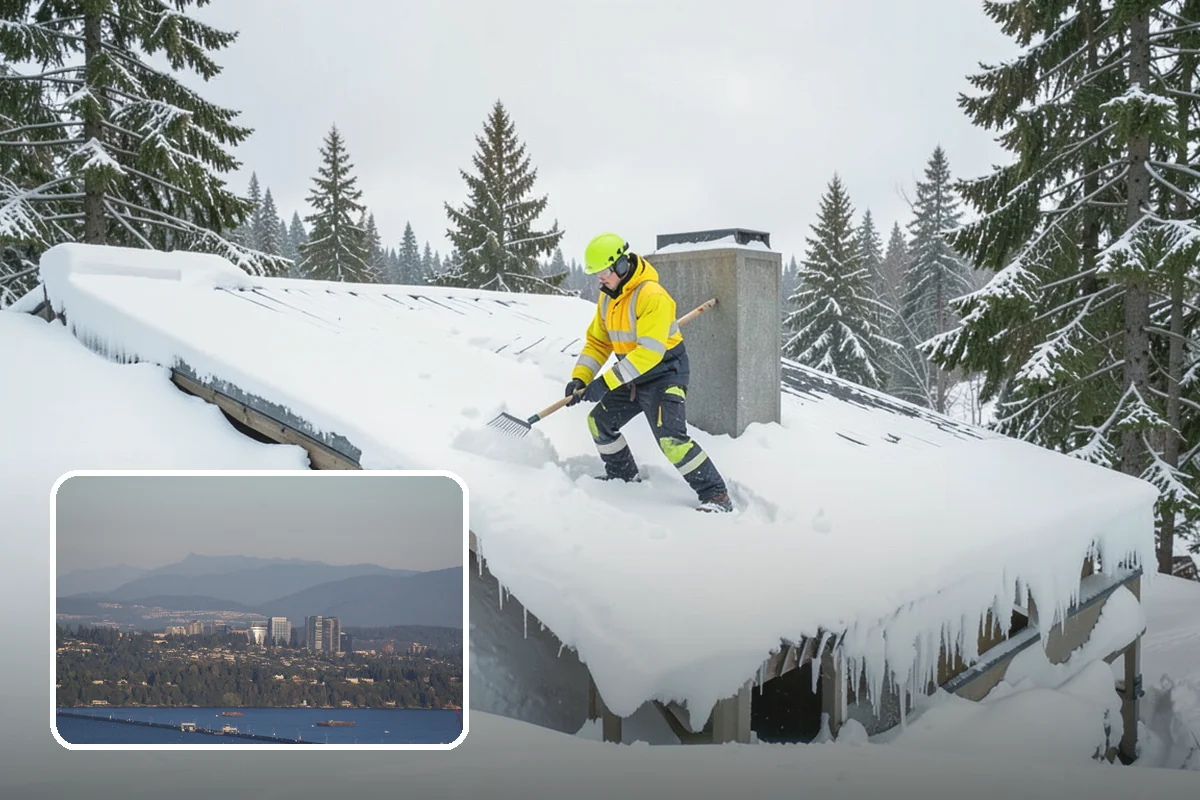 Credit Union Snow Removal in Medina, King County, WA - Member lots and drive-up lanes cleared before hours