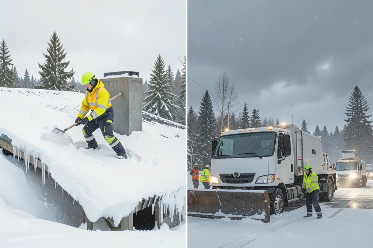 Credit Union Snow Removal in Mercer Island, King County, WA - Map member parking, drive-up lanes, and deposit access
