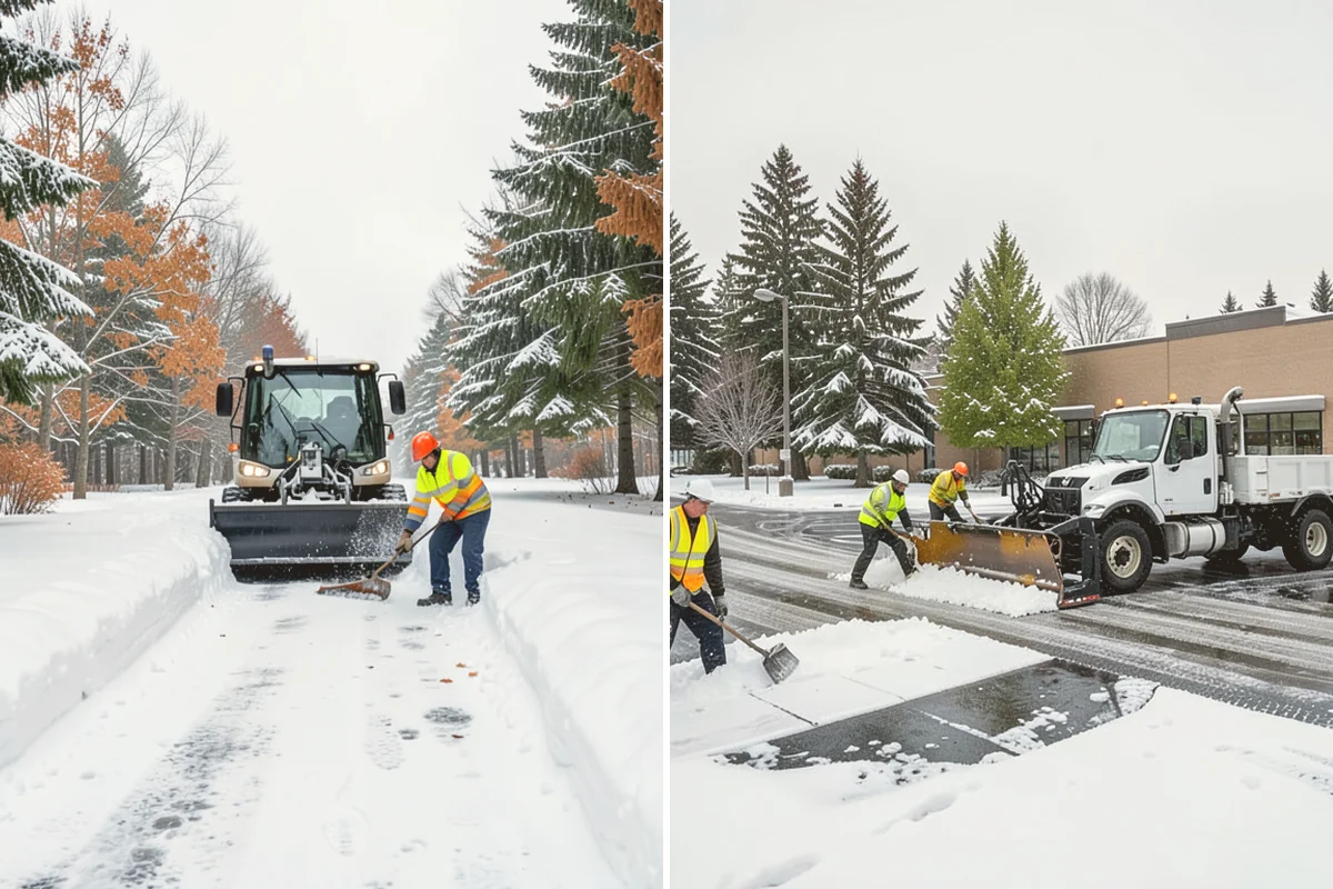 Credit Union Snow Removal in Milton, King County, WA - Map member parking, drive-up lanes, and deposit access