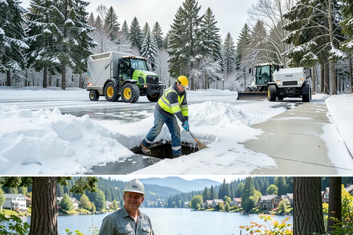 Credit Union Snow Removal in Milton, King County, WA - Coverage matters most from late November through February during lowland freeze events.