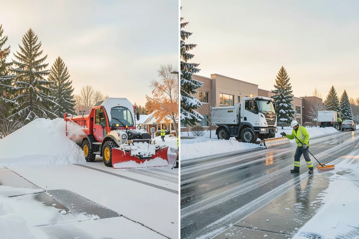 Credit Union Snow Removal in Monroe, Snohomish County, WA - Map member parking, drive-up lanes, and deposit access