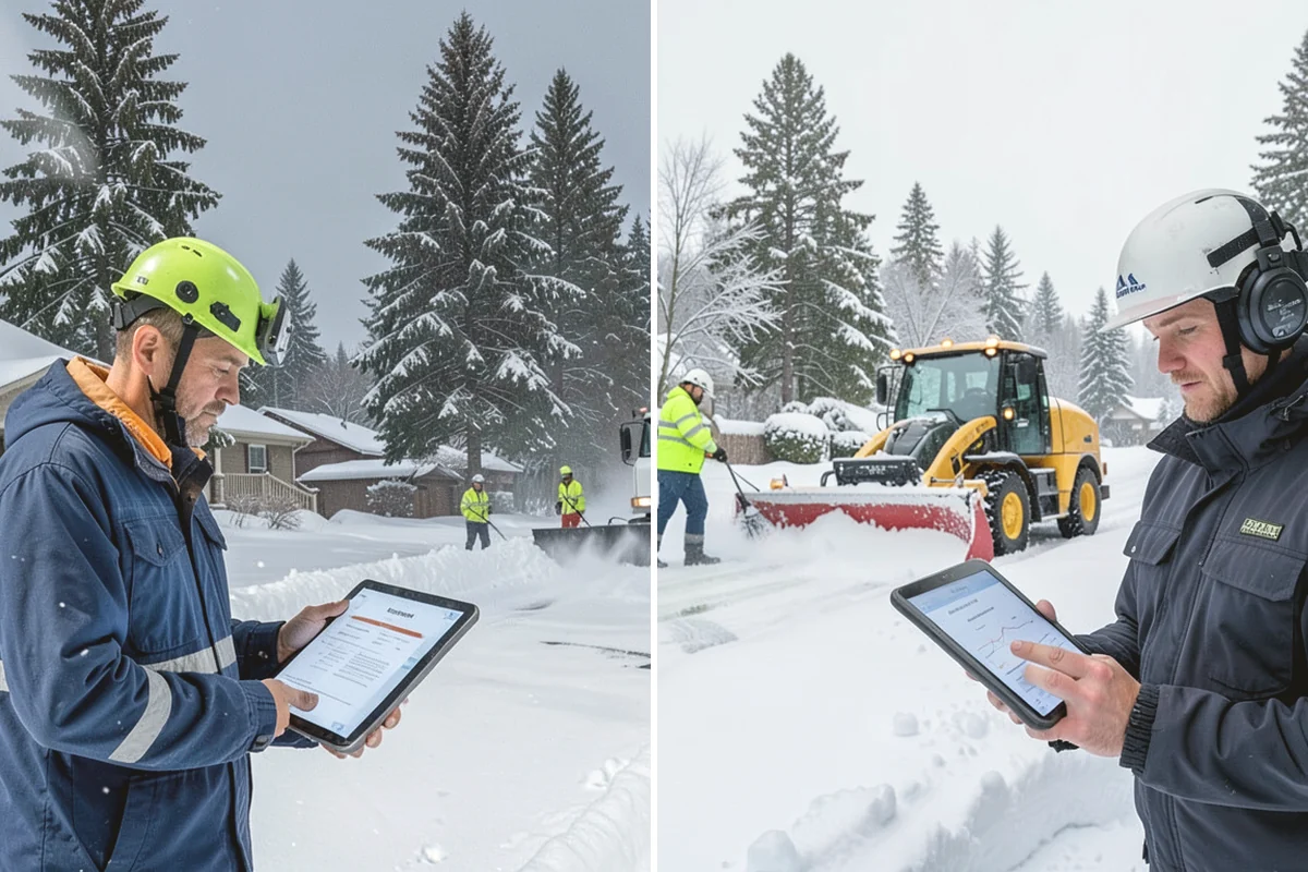 Credit Union Snow Removal in Mukilteo, Snohomish County, WA - Map member parking, drive-up lanes, and deposit access