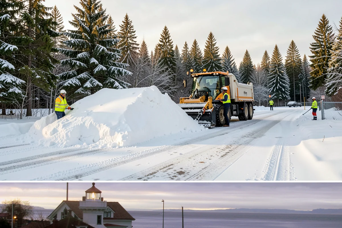 Credit Union Snow Removal in Mukilteo, Snohomish County, WA - Coverage matters most from late November through February during lowland freeze events.