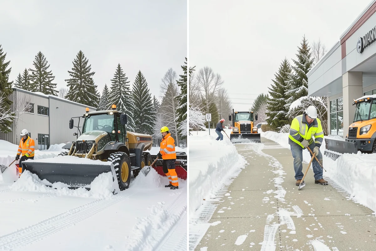 Credit Union Snow Removal in Newcastle, King County, WA - Map member parking, drive-up lanes, and deposit access