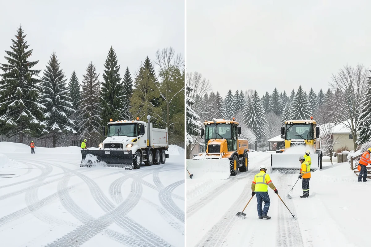 Credit Union Snow Removal in Oak Harbor, Island County, WA - Map member parking, drive-up lanes, and deposit access