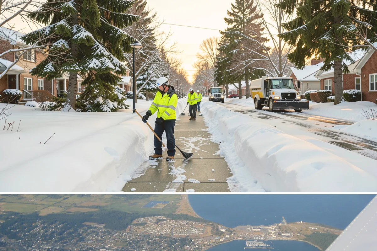 Credit Union Snow Removal in Oak Harbor, Island County, WA - Coverage matters most from late November through February during lowland freeze events.