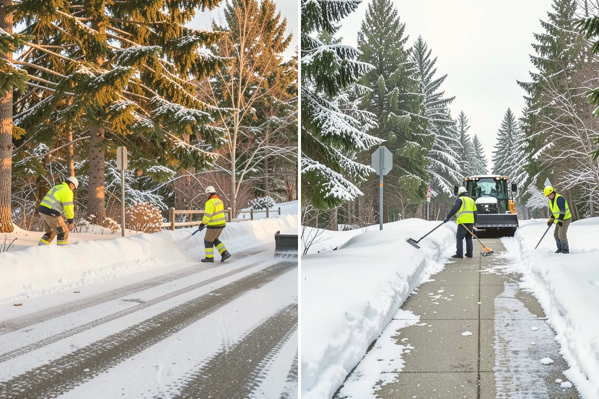 Credit Union Snow Removal in Orting, Pierce County, WA - Map member parking, drive-up lanes, and deposit access