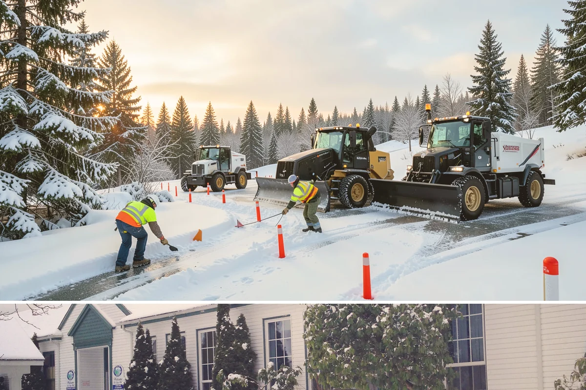 Credit Union Snow Removal in Pacific, King County, WA - Coverage matters most from late November through February during lowland freeze events.