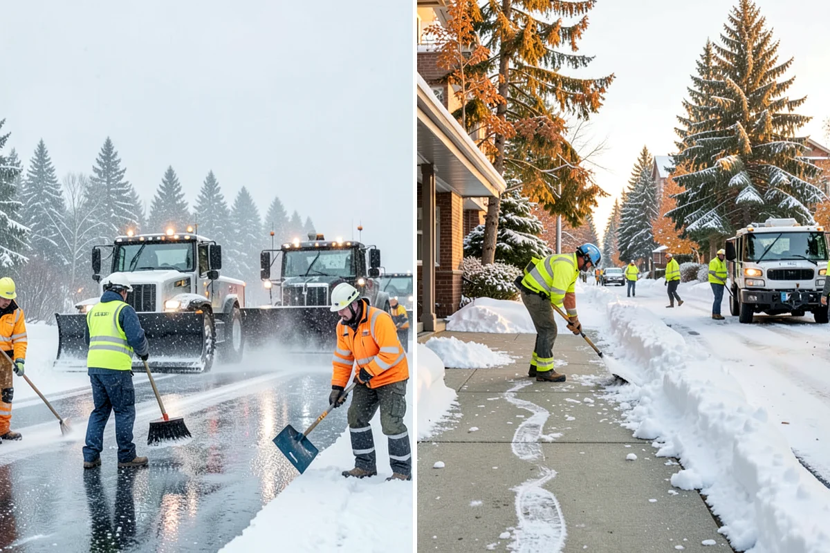 Credit Union Snow Removal in Sedro-Woolley, Skagit County, WA - Map member parking, drive-up lanes, and deposit access