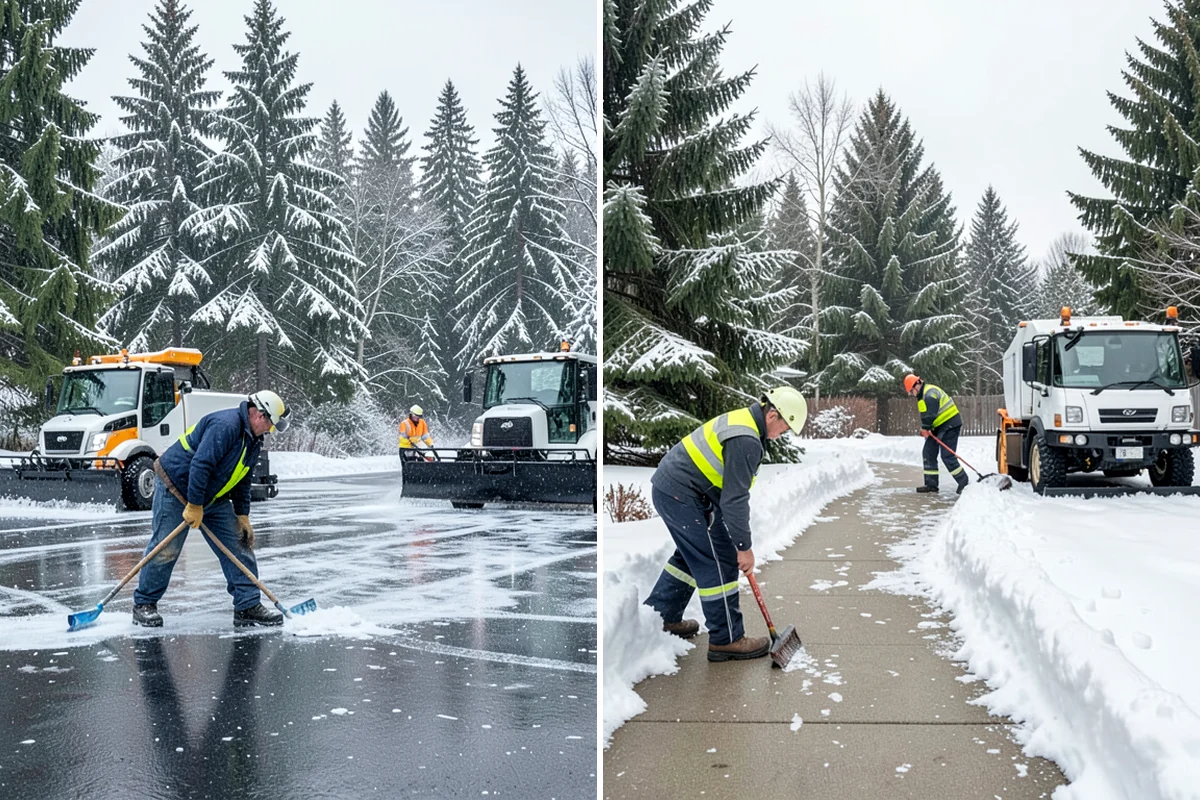 Credit Union Snow Removal in Shoreline, King County, WA - Map member parking, drive-up lanes, and deposit access