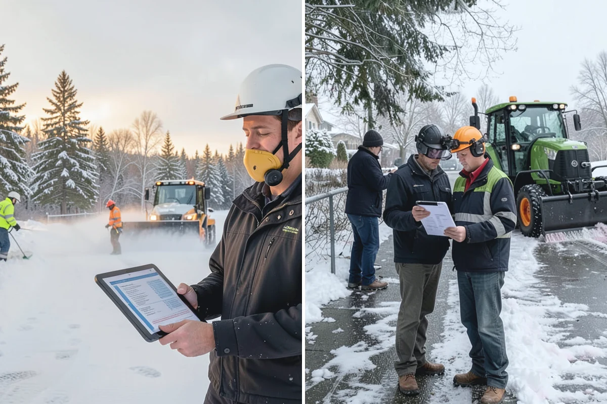 Credit Union Snow Removal in South Prairie, Pierce County, WA - Map member parking, drive-up lanes, and deposit access