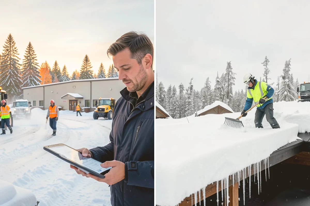 Credit Union Snow Removal in Stanwood, Snohomish County, WA - Map member parking, drive-up lanes, and deposit access