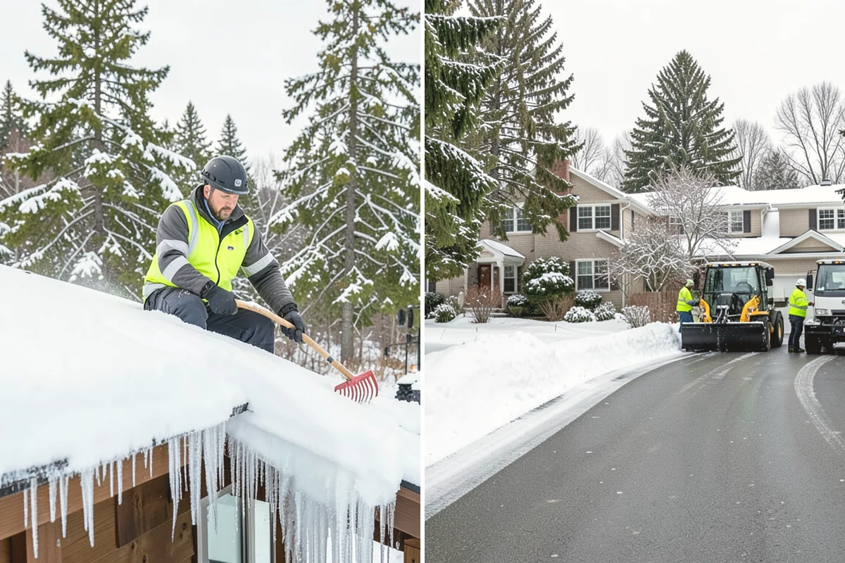 Credit Union Snow Removal in Steilacoom, Pierce County, WA - Map member parking, drive-up lanes, and deposit access