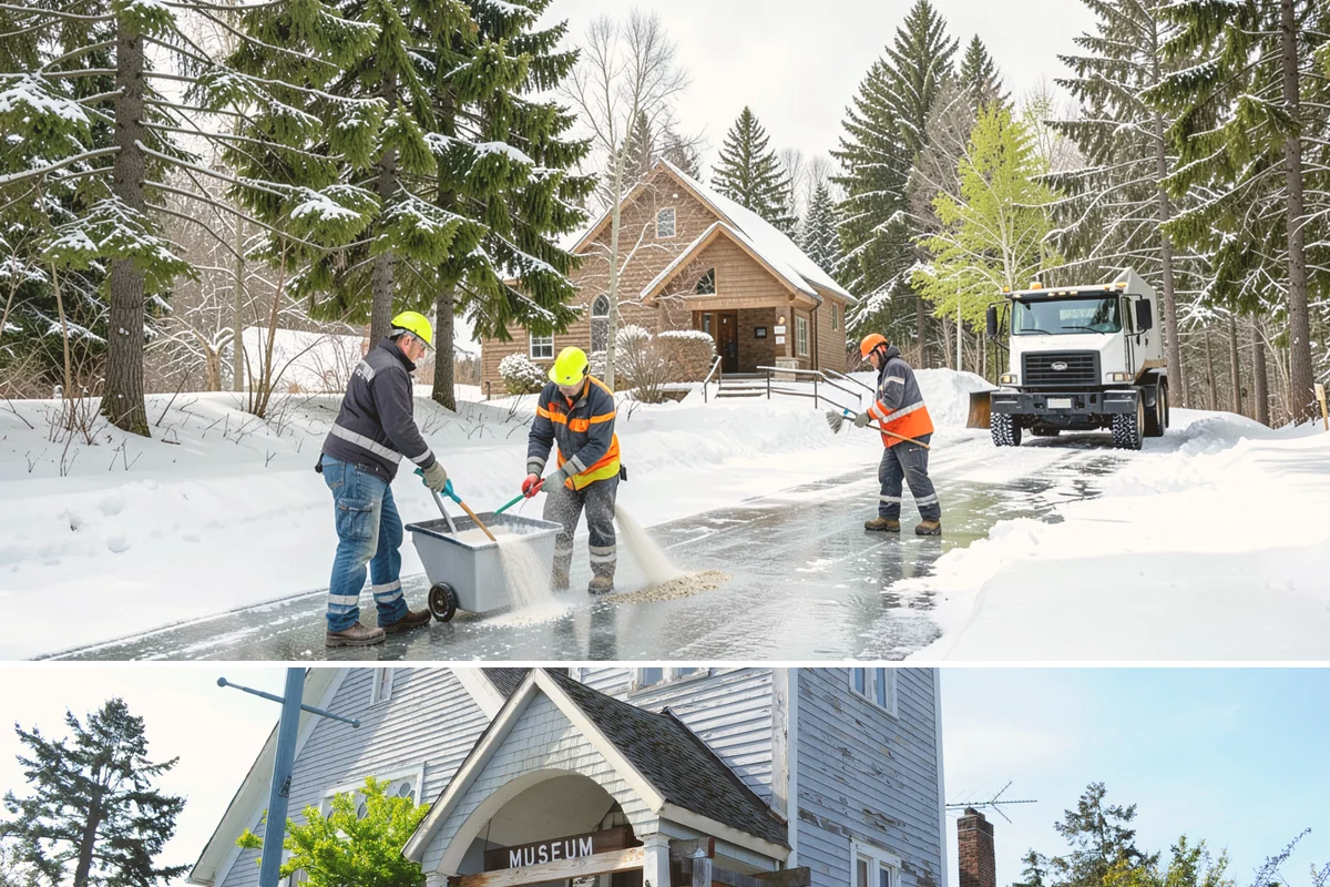 Credit Union Snow Removal in Steilacoom, Pierce County, WA - Coverage matters most from late November through February during lowland freeze events.
