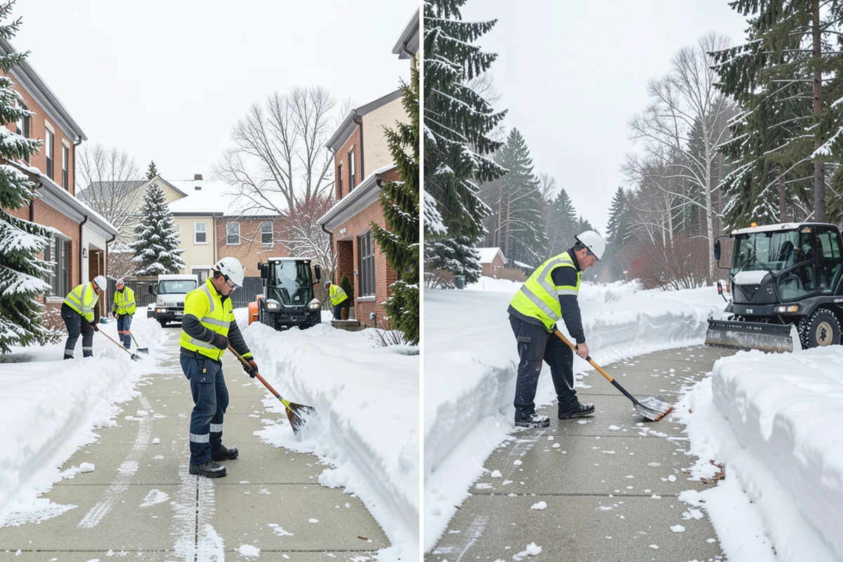 Credit Union Snow Removal in Sumner, Pierce County, WA - Map member parking, drive-up lanes, and deposit access