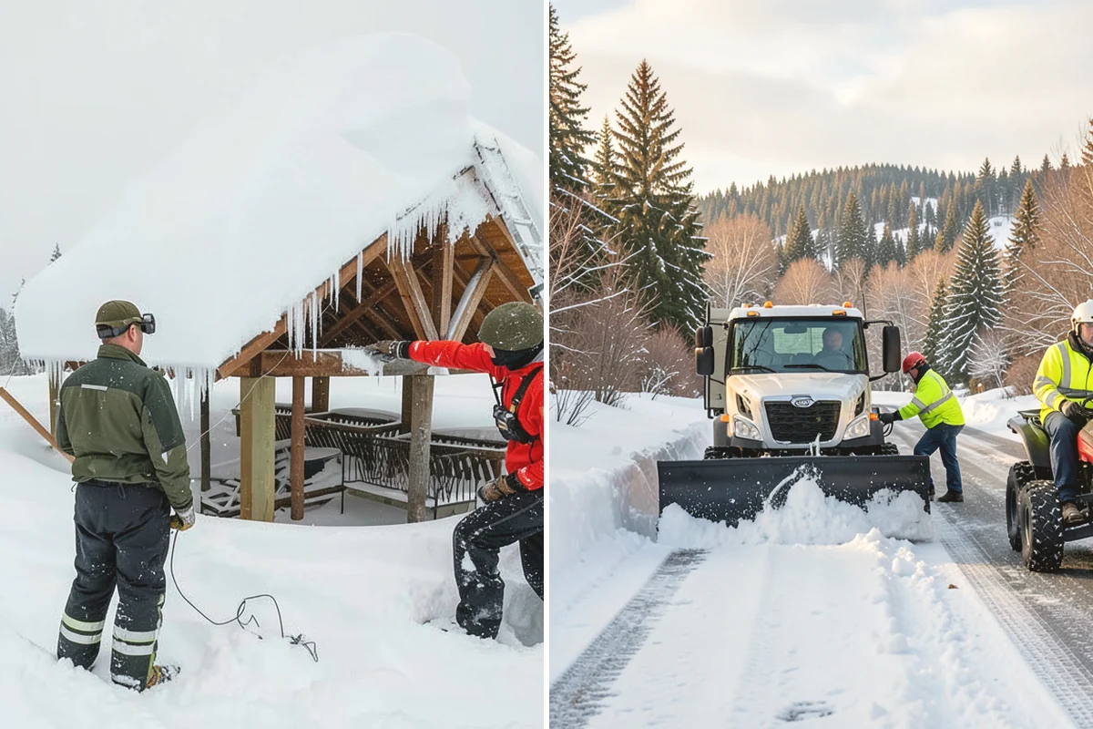 Credit Union Snow Removal in Tukwila, King County, WA - Map member parking, drive-up lanes, and deposit access