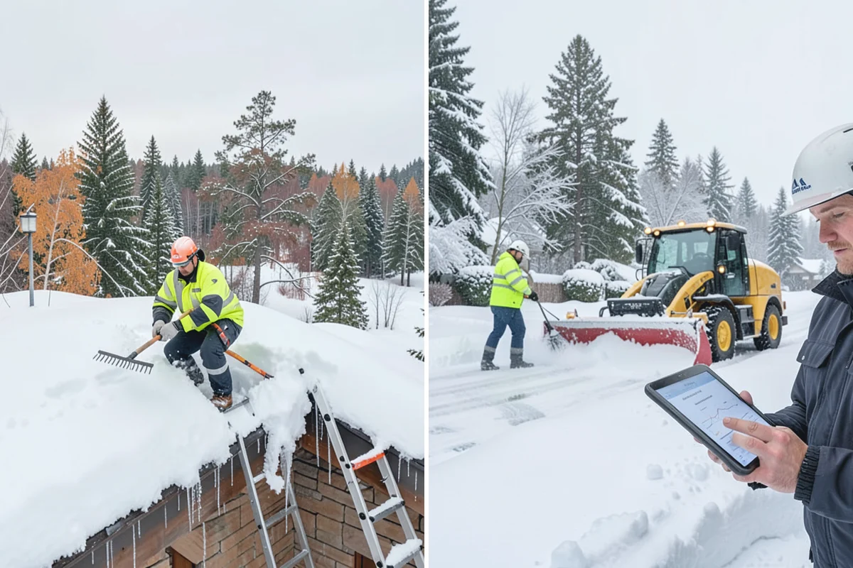 Credit Union Snow Removal in Woodinville, King County, WA - Map member parking, drive-up lanes, and deposit access