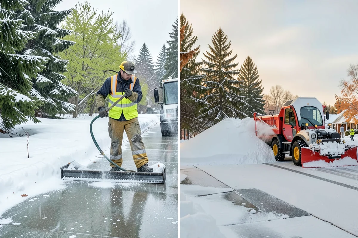 Crosswalk Clearing in Arlington, Snohomish County, WA - Clear the crossing surface down to the pavement