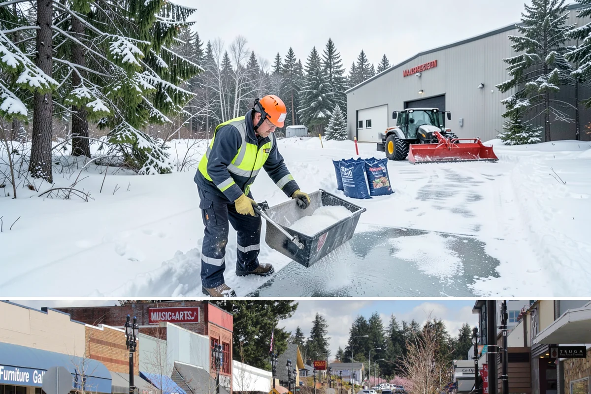 Crosswalk Clearing in Bothell, King County, WA - Include crosswalk clearing with every plow visit during lowland snow events, generally December through February.
