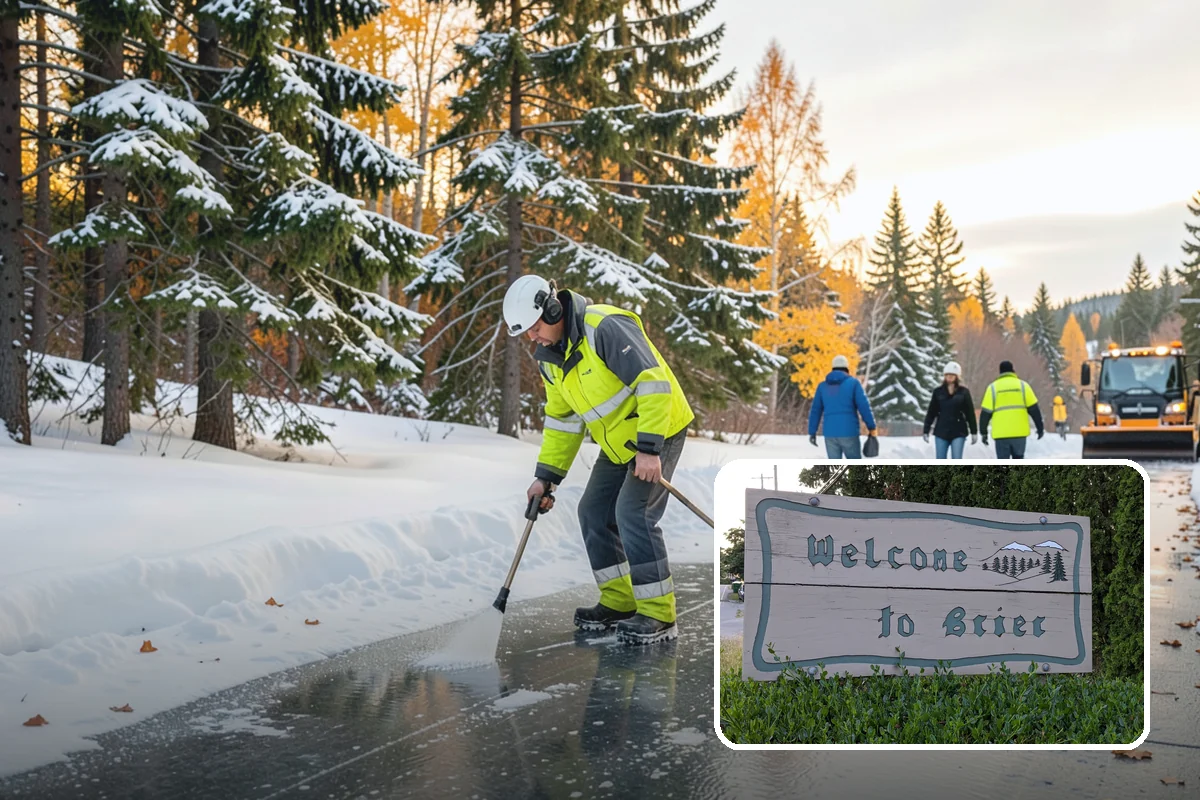 Crosswalk Clearing in Brier, Snohomish County, WA - Removes both fallen snow and the plow berm at the curbs