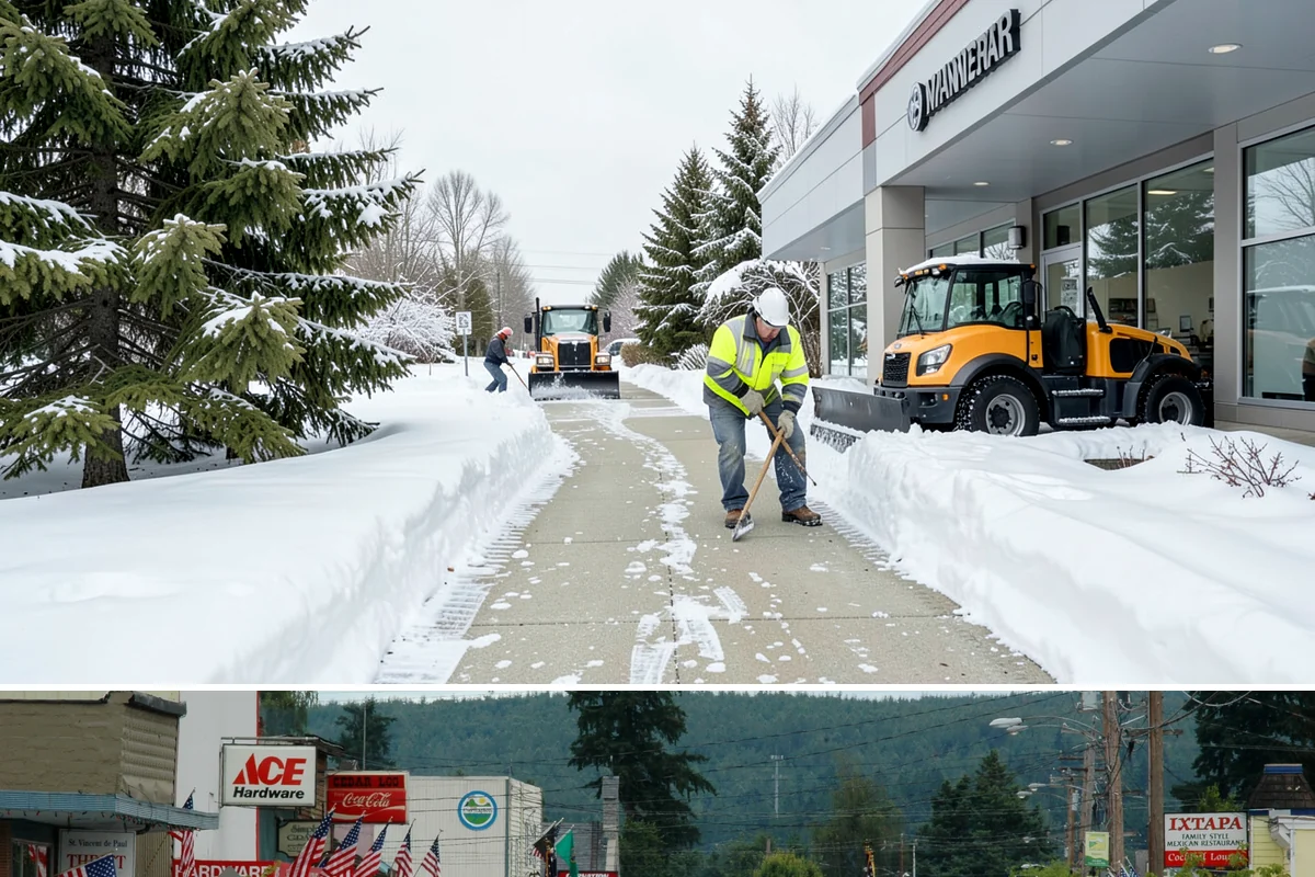 Crosswalk Clearing in Carnation, King County, WA - Include crosswalk clearing with every plow visit during lowland snow events, generally December through February.