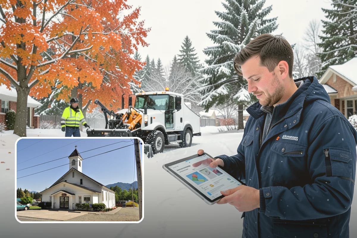 Crosswalk Clearing in Concrete, Skagit County, WA - Removes both fallen snow and the plow berm at the curbs