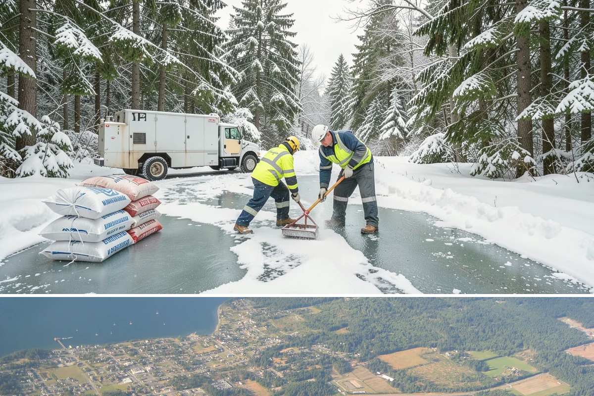 Crosswalk Clearing in Coupeville, Island County, WA - Include crosswalk clearing with every plow visit during lowland snow events, generally December through February.