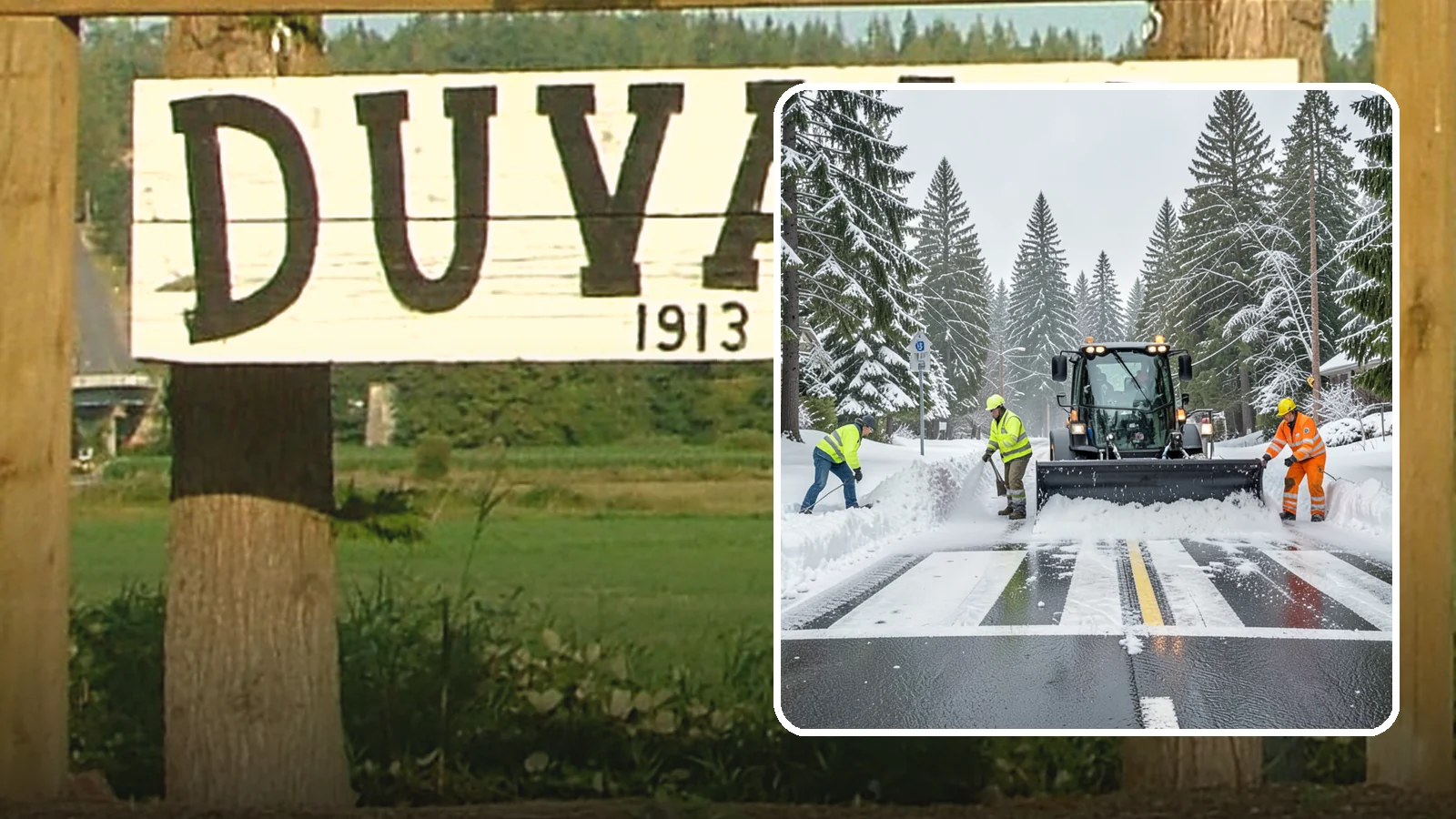 Crosswalk Clearing in Duvall, King County, WA - Clearing of crosswalks and pedestrian crossings so foot traffic can cross safely where plow berms tend to pile up.