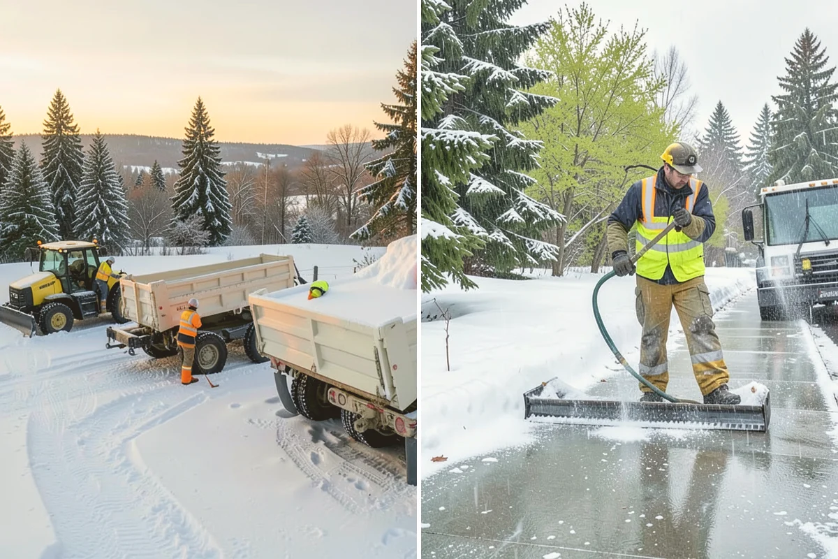 Crosswalk Clearing in Eatonville, Pierce County, WA - Clear the crossing surface down to the pavement